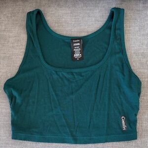 Comfrt Women's Ribbed Tank Top in Deep Teal